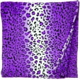 thumbnail image 4 of Purple White Leopard Animal Print Super Soft Warm Cozy Flannel Fleece Micro Plush Microfiber Bed Throw Blanket, 4 of 7