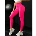 thumbnail image 6 of Kopltyrfg Scrunch Butt Lifting Leggings for Women Gym Seamless Workout Compression Leggings Tummy Control Butt Lift Yoga Pants Hot Pink M, 6 of 7