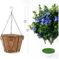 thumbnail image 5 of Artificial Vine Silk Azalea Flowers,Hanging Plant in Basket, Ivy Basket Hanging Plant for Patio Lawn Garden Decor (Champagne), 5 of 5