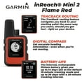 thumbnail image 4 of Garmin inReach Mini 2 Lightweight and Compact Satellite Communicator, Hiking Handheld, Flame Red with Wearable4U 2 Pack Cases Orange/Lime Bundle, 4 of 6