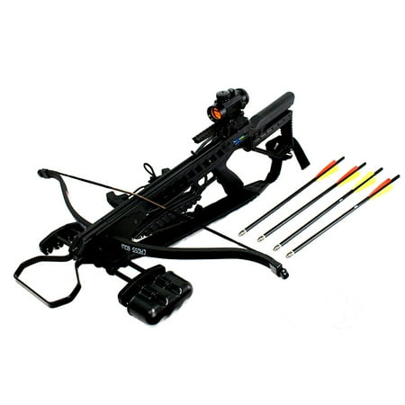 Hunting Package - Man Kung Hunting 175 LBS Recurve Hunting Crossbow Package Black