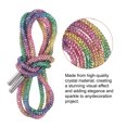 thumbnail image 3 of Cordon de zapato de cristal con 2 piezas de Uxcell de 47" de longitud, cordones brillantes para pantalones deportivos, pantalones cortos y zapatillas, de colores arcoíris, 3 of 6