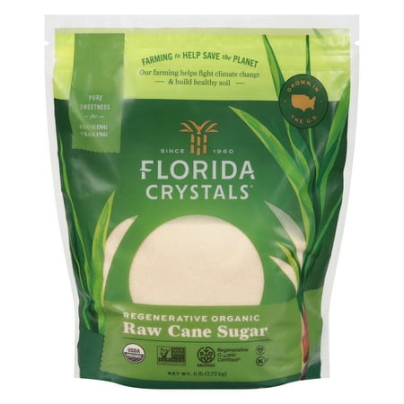Florida Crystals Regenerative Organic Raw Cane Sugar, 6 lb