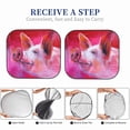 thumbnail image 6 of Balery 2 Piece Pink Pig Car Windshield Sun Shade|Foldable Front Windshield Shade for Car Front Window for Most Sedans SUV Truck-Medium, 6 of 7