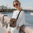 thumbnail image 2 of Xixirimido Sunflower Hummingbird Pattern Small Crossbody Purses Bags for Women Men Travel, Chest Sling Bag Women Casual Cross Body Bag Sling Backpack, Brown, 2 of 7
