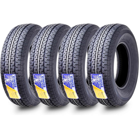 WINDA Premium Trailer Tire ST 225/75R15 Radial 10 Ply Load Range E Steel Belted, Set 4