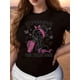 thumbnail image 1 of Halloween T-shirt Women's Skull Graphic Print T-Shirt -Graphic Crew Neck Top, Butterfly And Star Graphic, Breathable Short Sleeve Casual Shirt, Suitable For Spring And Summer, 1 of 6