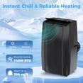 thumbnail image 4 of HOMCOM 14000 BTU AC Unit, Portable Air Conditioner with WiFi Control, Black, 4 of 10