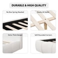 thumbnail image 4 of Christopher Knight Home Queen Size Boucle Upholstered Platform Bed Frame with Headboard, Cream White, 4 of 9