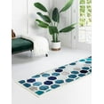 thumbnail image 4 of Unique Loom Metro Rug Cream/Beige 2' x 6' 9" Runner Geometric Modern Perfect For Bathroom Hallway Mud Room Laundry Room, 4 of 12