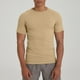 thumbnail image 1 of Blusas y camisas de cuello redondo y manga corta para hombre. Jersey deportivo de alta elasticidad acanalado con inserción en los hombros de color liso para hombre. Blusas de poliéster de manga corta, 1 of 7