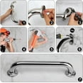 thumbnail image 3 of 2 Pack Shower Grab Rail,stainless Steel Bathroom Grab Bar, Grab Bars Elderly For Bathroom, 3 of 5