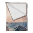 thumbnail image 2 of Vintage Beach Soft Flannel Fleece Throw Blanket, Photo Rio de Janeiro Coastline Brazil City Beach Landscape Mellow Sunset, Cozy Plush for Indoor and Outdoor Use, 70" x 90", Multicolor, by Ambesonne, 2 of 5