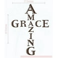 thumbnail image 6 of Amazing Grace Cross Vinyl Letters Art Religious Wall Sticker Décor 17x23-Inch Chocolate Brown, 6 of 6