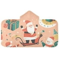 thumbnail image 5 of Yayeee Kids Hooded Towels Toddler Soft Absorbent Beach Bathing Wrap 50" x 23.5", Pink Christmas Santa, 5 of 5