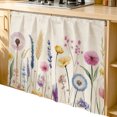thumbnail image 2 of Spring Floral Cabinet Curtain 35"Wx35"L, Dustproof Under Sink Skirt with Self Adhesive Tape, Summer Botanical Wild Flower Rustic Cabinet Curtain Cover for Kitchen Sink, Bathroom Vanity, Laundry Room, 2 of 9