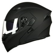 ILM 902 Black ABS Modular Full Face Helmet S, DOT Approved, Dual Visor Flip up