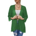 thumbnail image 3 of ORUYROP Womens Sheer Kimono Jacket Lightweight Cardigan Blouse Loose Fit Beach Swimsuit Cover Up, 3 of 5