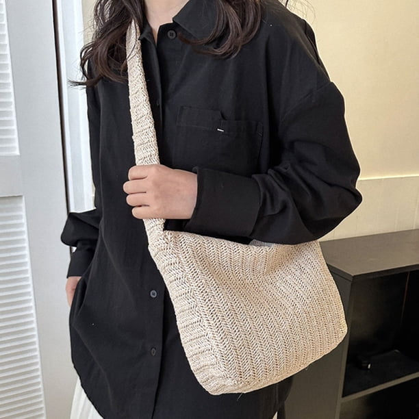 Bolso De Hombro Bolsas de playa de verano Bolso de viaje informal Simple Portátil Elegante para vacaciones junto al mar