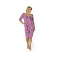 thumbnail image 2 of Leota Women's Marielle Floral Print Dress Purple Size 3X, 2 of 3