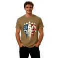 thumbnail image 5 of Sjldqy Mens 4th Of July Shirt Quick Dry Comfy Red White Blue Letter Print T-Shirt Short Sleeve Crew Neck Anniversary Summer Patriotic Top For Men Size 4Xl Khaki, 5 of 5