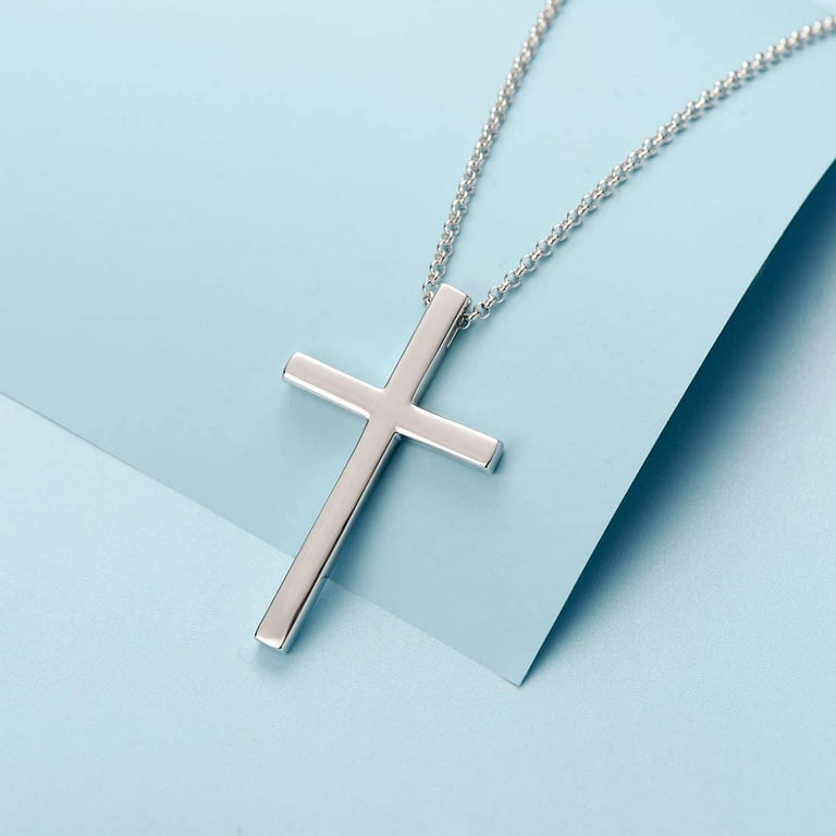 Tiffany mens clearance cross necklace