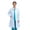 Blue, variant on Lab Coat Women Snap Closure Doctors Jacket Elastic Professional Medicas Long Sleeve Labcoats Scientist College Blue XXXL