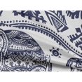 thumbnail image 5 of oneOone Rayon White Fabric Block Craft Projects Decor Fabric Printed By The Yard 56 Inch Wide, 5 of 5