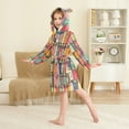thumbnail image 4 of FORMRS Niños Bathrobe Unisex Hooded Robe Soft Plush Pajamas Sleepwear, Size 2-3T, Beige Jar, 4 of 7