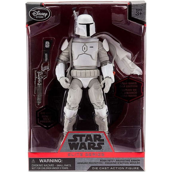 Star Wars Elite Boba Fett in White Prototype Armor Diecast Figure