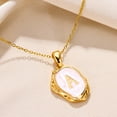 thumbnail image 4 of NICKSUN Irregular Initial Necklace, 18K Gold Plated A-Z 26 Letters Pendant Necklace for Women, Large Capital Monogram Tag Necklace, 4 of 25