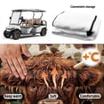 thumbnail image 6 of Uourmeti Golf Cart Seat Cover Blanket Soft Warp Knitted Terry Cloth, Compatible with Sports Golf Carts, for Club Car Club Car DS Precedent, Highland Cow Floral, 6 of 8