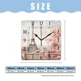 thumbnail image 2 of 10 Inch Wall Clock Battery Operated Silent Clock Decorative for Office, Kitchen, Outdoor, Living Room，Eiffel Tower Rose Flower Vintage Colorful, 2 of 4