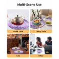 thumbnail image 2 of 13 Inch Round Placemats Set of 4, Purple Lavender Non Slip Heat Insulation PP Table Mats, Spring Watercolor Wildflowers Plant Plaid Washable Place Mats for Kitchen Dining Party Table Decor, 2 of 7
