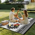 thumbnail image 5 of Fsddascl Gray Boho Outdoor Rug for Patio/Deck/Porch, Non-Slip Large Area Rug 4 x 6 Ft, Southwest Aztec Country Geometric Aesthetic Indoor Outdoor Rugs Washable Area Rugs, Camping Rug Carpet, 5 of 5