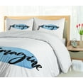 thumbnail image 5 of Ambesonne Saying Duvet Cover Sets, Imagine Inspiration, 2-Queen, Blue Black and White, 5 of 7