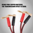 thumbnail image 4 of Pure Copper HI-FI Speaker Cable, L-Type Angled Banana Plugs, Red and Black Wire, 3 Meters, 4 of 4