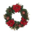 thumbnail image 1 of Holiday Time PL 20 in Plastic Red Poinsettia Wreath Home Decor, 1 of 5
