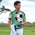 thumbnail image 4 of Daiia BALL INSIDE THE NET GOAL Pattern Men’s Polo Shirts,Solid Deck Shirt,Classic Fit, Breathable Cotton Polo for Casual and Sport Wear-X-Large, 4 of 7