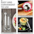 thumbnail image 5 of ELAYARD 2Pcs Multiuse Stainless Steel Melon Baller Scoop for Fruits Ice Cream and Salad, 5 of 7