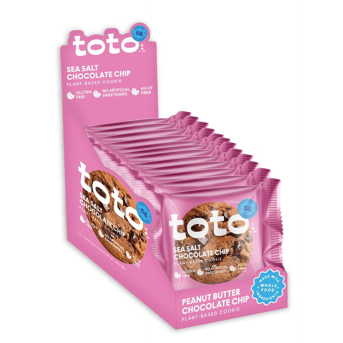 Toto Foods Sea Salt Chocolate Chip Cookies 2.25 oz (Pack Of 10)