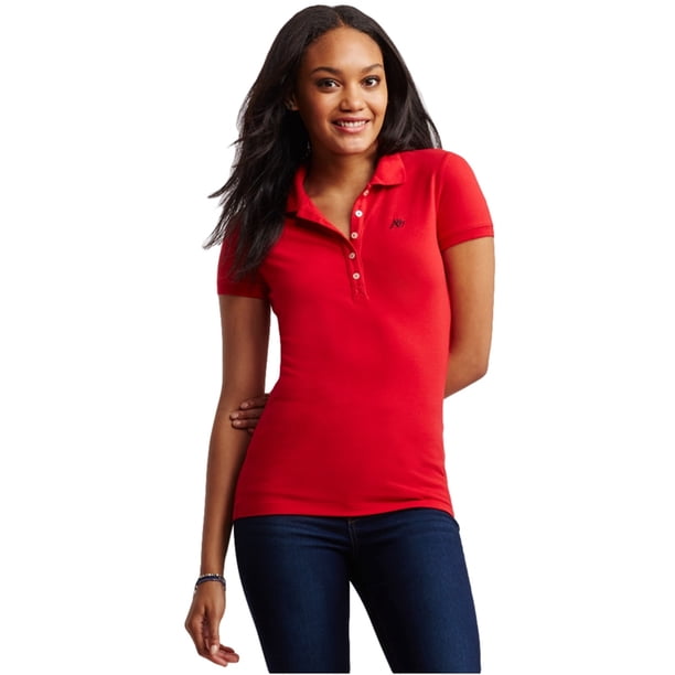 Polo Aeropostale A87 para mujer, rojo, XS Aeropostale Polo
