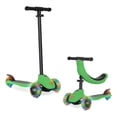 thumbnail image 1 of Scooter / Triciclo Evolutivo 5 en 1  de Equilibrio para Niños, Patinete Multifuncional Convertible con Asiento Desmontable, Guía y Luz LED, Color Verde, 1 of 5