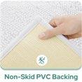 thumbnail image 5 of 2 Pieces Bathroom Rugs, Ultra Soft Non Slip Absorbent Chenille Toilet Bath Mat Set (White), 5 of 6