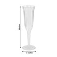 thumbnail image 3 of HLONK 12 Pack - 6 oz - Plastic Champagne Flutes Disposable - Clear - Flared Design - Detachable Clear Base for Weddings  Birthdays  Parties  Receptions  Banquets  Baby Showers  Drinkware, 3 of 11