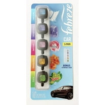 Febreze Car Air Freshener, Set of 5 Clips, Gain Island Fresh and Original Gain Scent