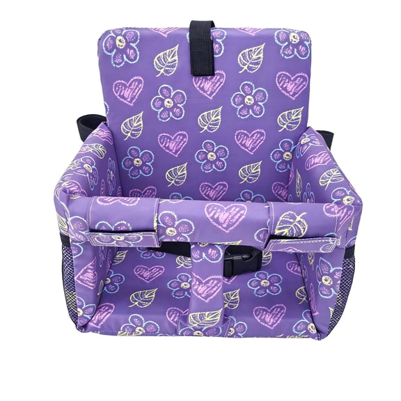 HOOETOON Shopping Cart Cover High Chair Cover Baby 2 in 1 Machine Washable Cotton Padded Safety Harness Toy Tether Toddler Infant Boy Girl,Flower Purple