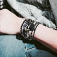 thumbnail image 3 of Ella & Elly Plus Bohemian Beaded Black Bracelets, 6 Pieces, 3 of 4