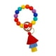 thumbnail image 3 of Pulsera llavero con cuentas circulares, brazalete arcoíris Rojo, 3 of 9