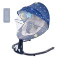 thumbnail image 3 of Columpio eléctrico Vhermosa para bebé con música Bluetooth 12 canciones azul, 3 of 8